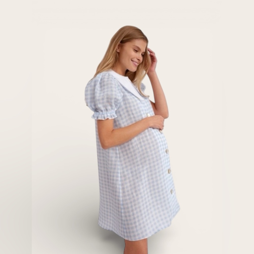 NWOT Sleeper Marie Linen Mini Dress Blue | S - Picture 12 of 14
